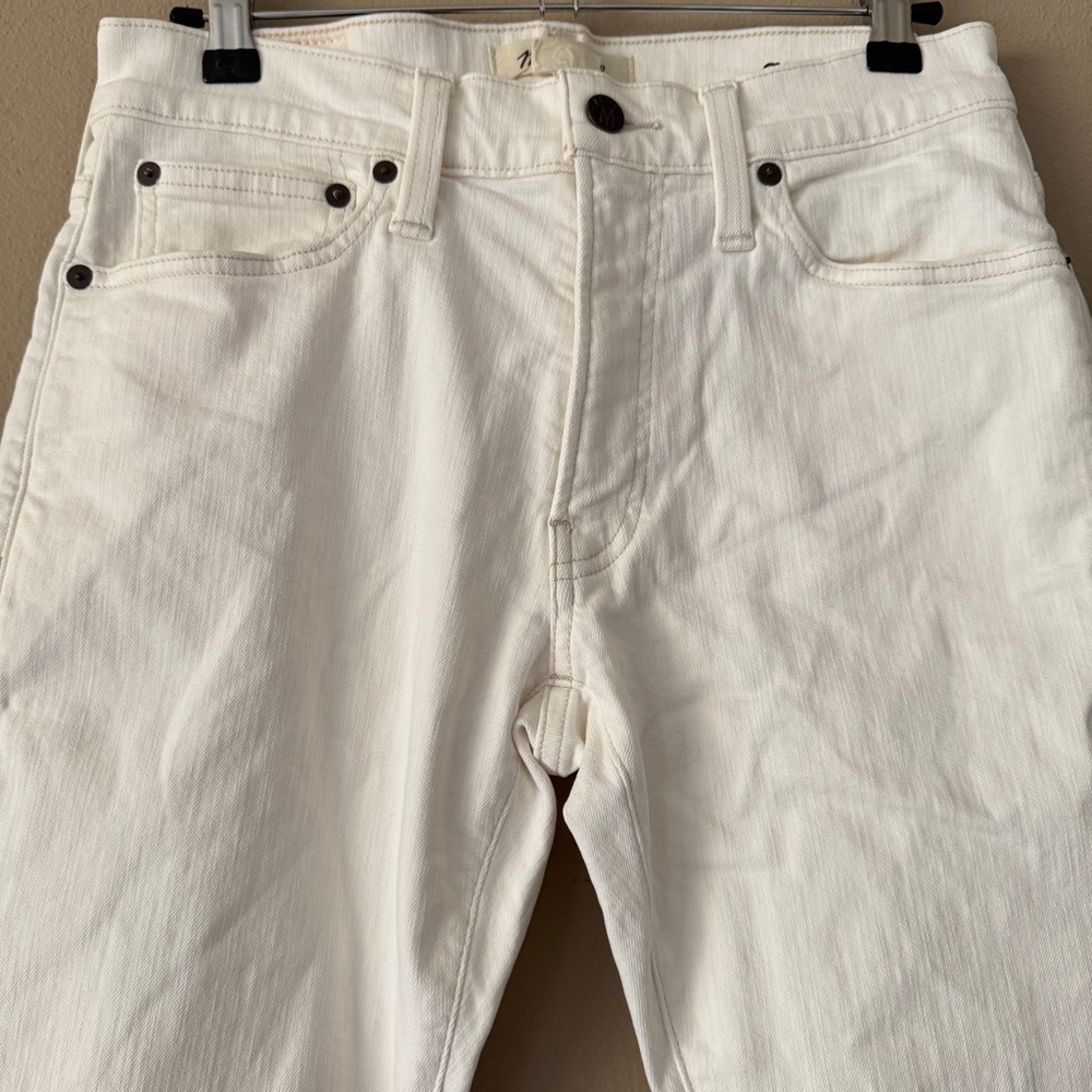 Madewell 9 Inch Mid Rise White Skinny Jeans Size 31 - Picture 5 of 10